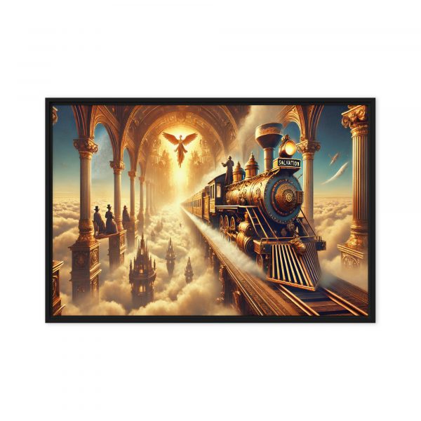 The Salvation Train is pulling into the Celestial Heavenly City – Fuzionique Process Art on Canvas