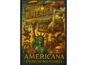 Americana: Beyond the Horizon – Fuzionique Process Art